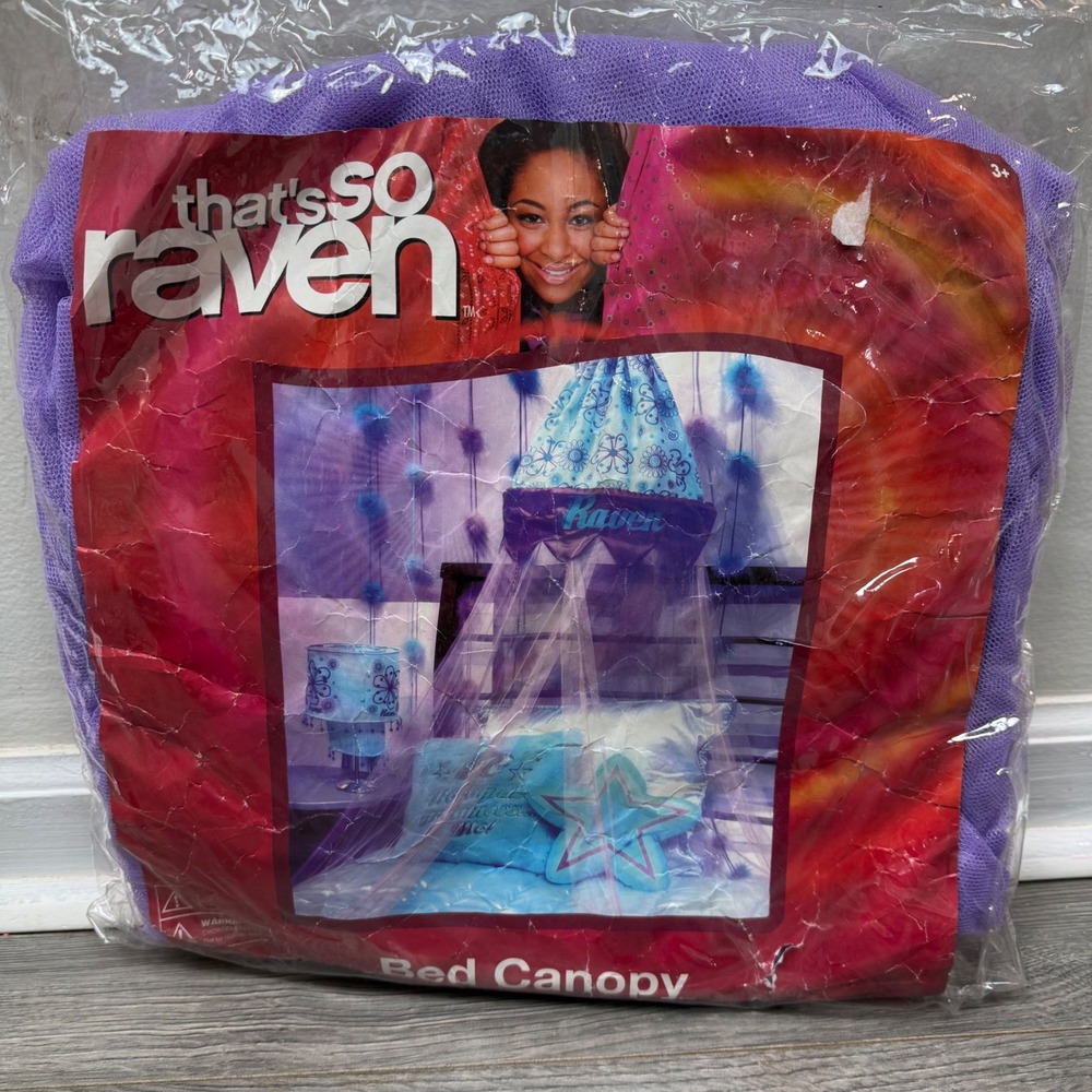 Disney That's So Raven Purple Mesh Bed Canopy • Y2K Vintage Disney Channel New